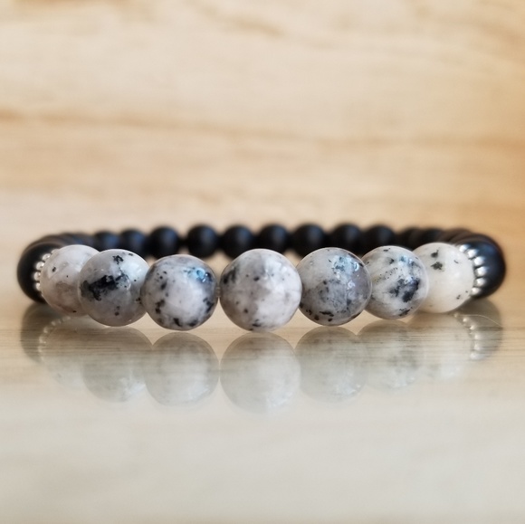 Vicky Beeds Other - Sesame Jasper & Black Onyx Beaded Bracelet